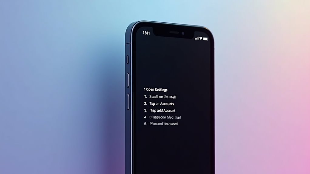 configure email on iphone